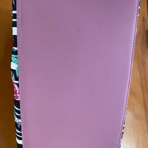 Betsey Johnson Pink and Black Floral Tote Bag - Picture 6 of 15